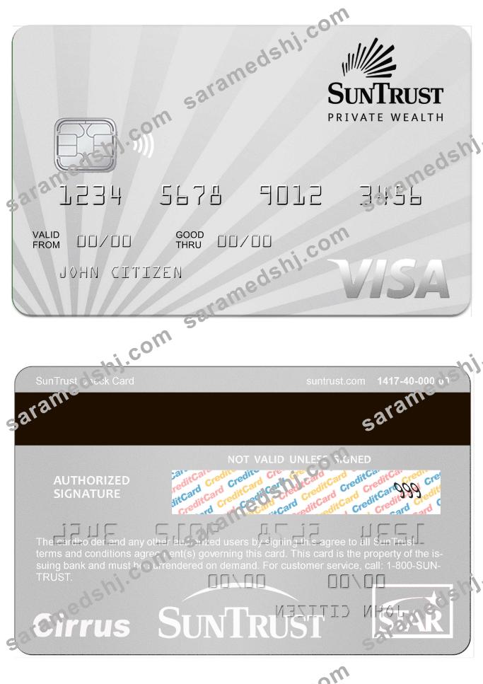USA SunTrust Visa card